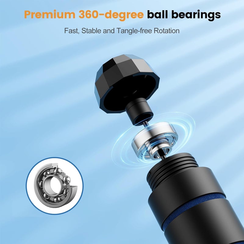 SKIFUL Jump Rope,Tangle-Free Rapid Speed Jump Rope with Ball Bearings for Men,Women and Kids,Adjustable Steel Skipping Rope with Ergonomic Foam Handles,A Ideal Equipment and Accessories for Workout,Fitness,Exercise,Home Gym,Slim Body - Image 5